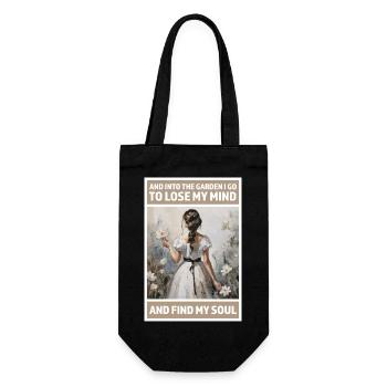 Into the garden to lose my mind and find my Soul - Gift Bag for Bottles - black - Front