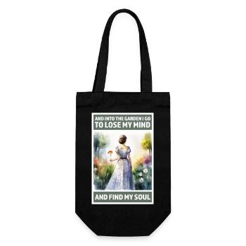 Into the garden to lose my mind and find my Soul - Gift Bag for Bottles - black - Front