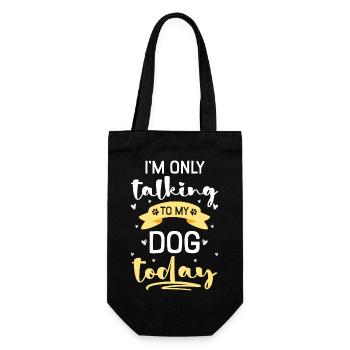 Hund Tierliebe Hundesport - Geschenkbeutel für Flaschen - Schwarz - Vorne