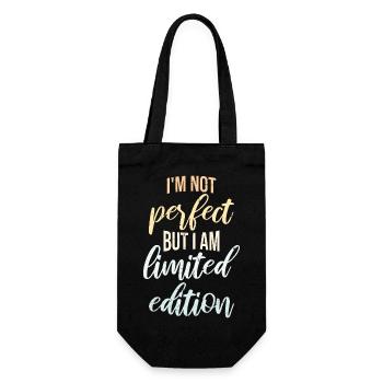Je ne suis pas parfait mais je suis citation en édition limitée - Sac à bouteille - noir - Devant