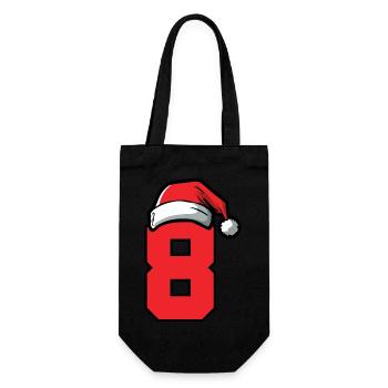 8 Zahl Weihnachten - Geschenkbeutel für Flaschen - Schwarz - Vorne
