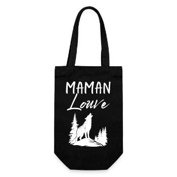 Maman Louve 5 - Sac à bouteille - noir - Devant