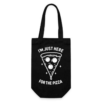 Je suis juste là pour la pizza - Sac à bouteille - noir - Devant