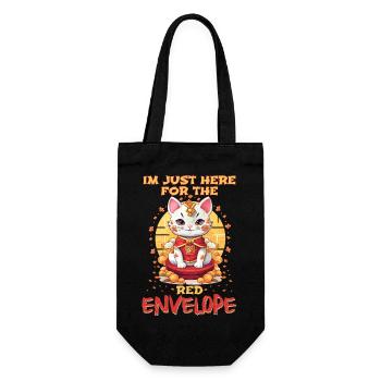 Chat porte-bonheur du Nouvel An chinois juste ici pour le - Sac à bouteille - noir - Devant