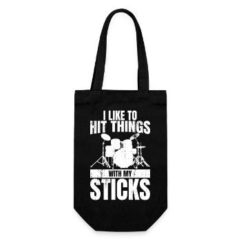 Funny Drummer Joke - Gift Bag for Bottles - black - Front