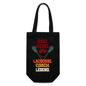 Papa Held Lacrosse Coach Legende Sport Papa 2024 - Geschenkbeutel für Flaschen - Schwarz - Vorne