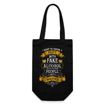 Feier Freunde Bier Trinken - Geschenkbeutel für Flaschen - Schwarz - Vorne