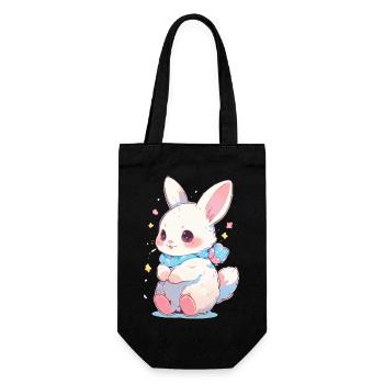 Hase Ostern Süß - Geschenkbeutel für Flaschen - Schwarz - Vorne
