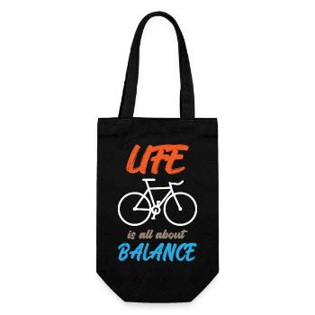 Life Is All About Balance - Gift Bag for Bottles - black - Front