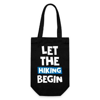 Let The Hiking Begin - Geschenkbeutel für Flaschen - Schwarz - Vorne