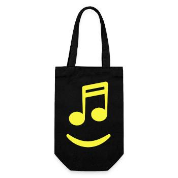 Music Makes You Happy - Sheet Music Laughs Joy Musicians - Gift Bag for Bottles - black - Front