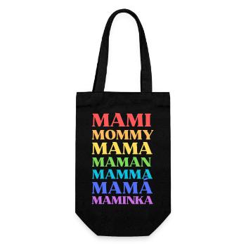 Mami Mommy Mama Maman Mamma Mamá Maminka - Gift Bag for Bottles - black - Front
