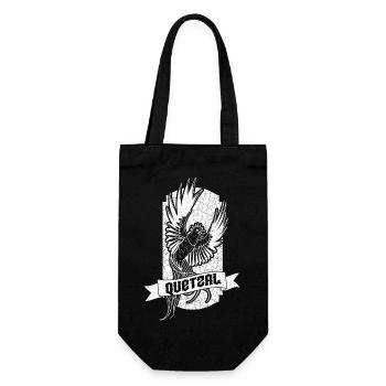 Quetzal Noah National Vogel Guatemala Antigua - Geschenkbeutel für Flaschen - Schwarz - Vorne