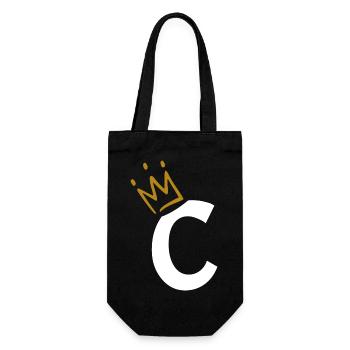 Lettre C - initiale lettre C - Sac à bouteille - noir - Devant