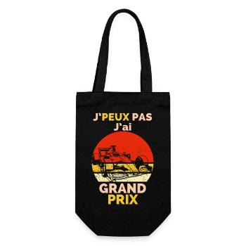 J'peut pas j'ai Grand-Prix Humor T-Shirt - Geschenkbeutel für Flaschen - Schwarz - Vorne