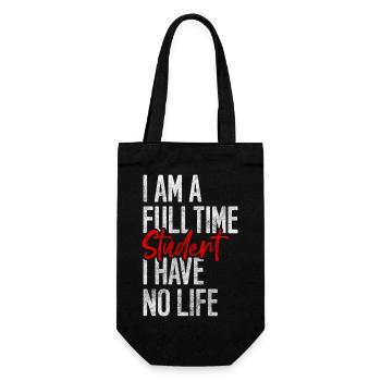 Student Lifestyle Money Broke - Gift Bag for Bottles - black - Front