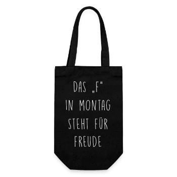 Le F représente la joie - Sac à bouteille - noir - Devant