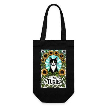 Der Tuxie - Geschenkbeutel für Flaschen - Schwarz - Vorne