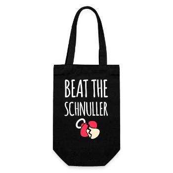 Say no to the pacifier - Gift Bag for Bottles - black - Front