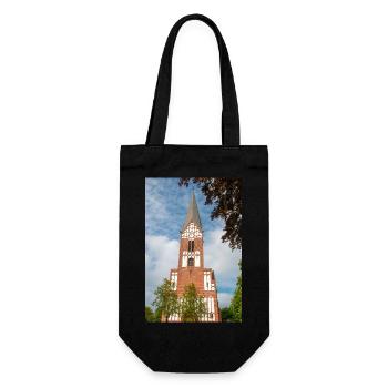 St. Jürgen Kirche Flensburg - Geschenkbeutel für Flaschen - Schwarz - Vorne