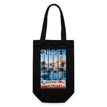 Croatia hrvatska kroatien hrv hr travel Zadar - Gift Bag for Bottles - black - Front