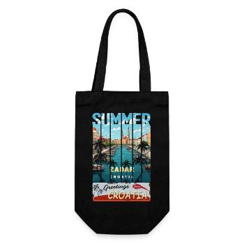 Croatia hrvatska kroatien hrv hr travel Zadar - Gift Bag for Bottles - black - Front