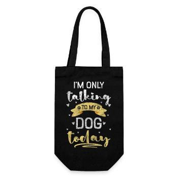 Pattes de chien Chiot École de chien - Sac à bouteille - noir - Devant