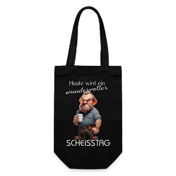 Wundervoller Scheisstag Mann - Geschenkbeutel für Flaschen - Schwarz - Vorne