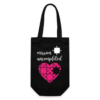 Mission Uncompleted Puzzle - Gift Bag for Bottles - black - Front