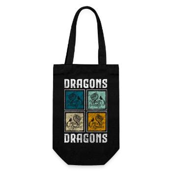 Drache Flügel Kreatur - Geschenkbeutel für Flaschen - Schwarz - Vorne
