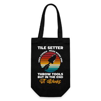 Craftsmen Crafts Work Training - Gift Bag for Bottles - black - Front
