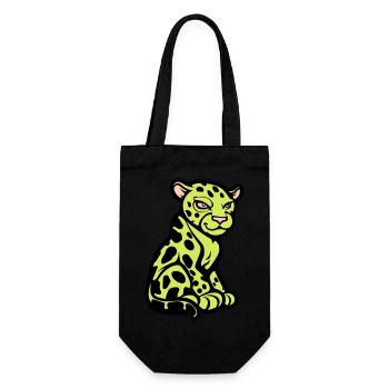 Cheetah Animal Comic - Gift Bag for Bottles - black - Front
