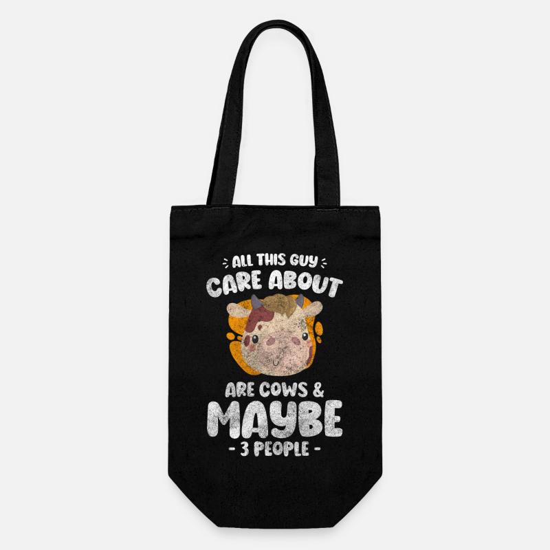 Beef Farmer Bell Dairy Farmer - Gift Bag for Bottles - black