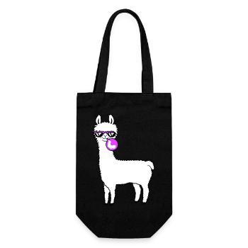 Lama chewing-gum bulle bulle alpaga soufflant - Sac à bouteille - noir - Devant