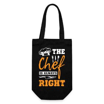 Le chef a toujours raison - Sac à bouteille - noir - Devant