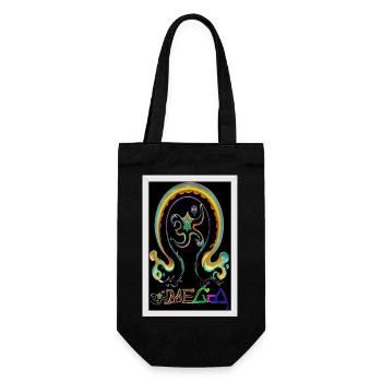 ॐMEGoA Logo 1# - Geschenkbeutel für Flaschen - Schwarz - Vorne