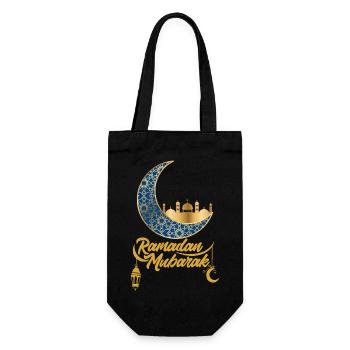Ramadan Gift Eid Mubarak Islam Allah Muslim - Gift Bag for Bottles - black - Front