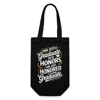 Honored to Graduate - Funny Graduation Gift - Geschenkbeutel für Flaschen - Schwarz - Vorne