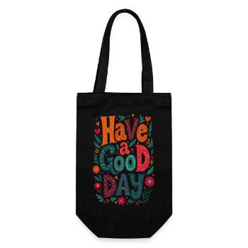 Good Day - Gift Bag for Bottles - black - Front