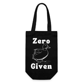 Zero Given with a Duck Graphic - Gift Bag for Bottles - black - Front