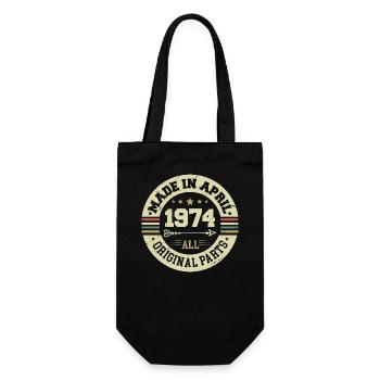 Anniversaire avril 1974 - Cadeau pour ses 51 ans - Sac à bouteille - noir - Devant