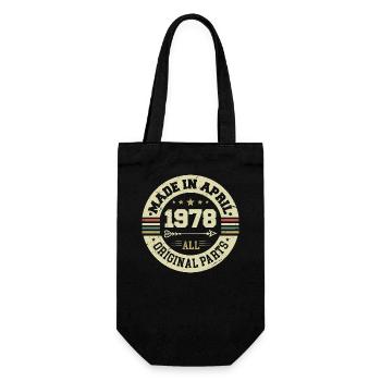 Anniversaire avril 1978 - Cadeau d’anniversaire 47ème - Sac à bouteille - noir - Devant
