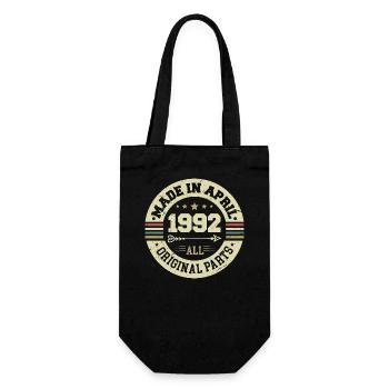Birthday april 1992 - 33rd birthday gift - Gift Bag for Bottles - black - Front