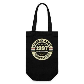 Birthday april 1997 - 28th birthday gift - Gift Bag for Bottles - black - Front