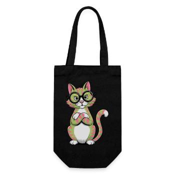 Professor Paws - Geschenkbeutel für Flaschen - Schwarz - Vorne