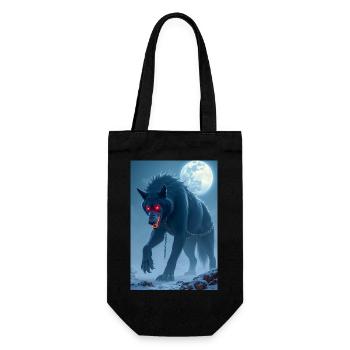 Fenrir Monströser Wolf, der dazu bestimmt ist, Odin zu töten - Geschenkbeutel für Flaschen - Schwarz - Vorne