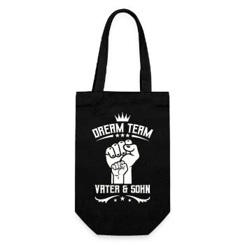 vater und sohn faust team 1 - Geschenkbeutel für Flaschen - Schwarz - Vorne