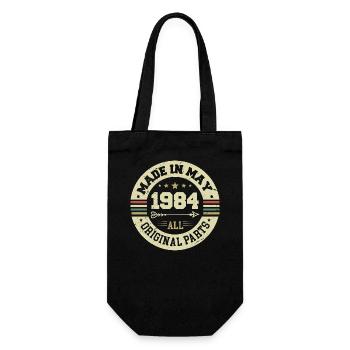 May 1984 Anniversary May 1984 Birthday May 1984 - Gift Bag for Bottles - black - Front