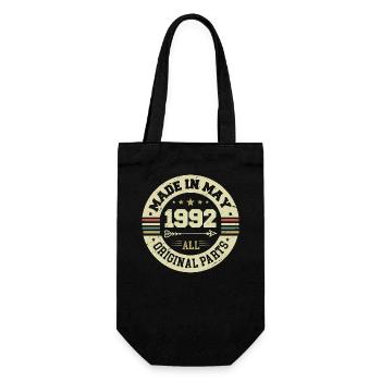 Mai 1992 Jahrestag Mai 1992 Geburtstag May 1992 - Geschenkbeutel für Flaschen - Schwarz - Vorne