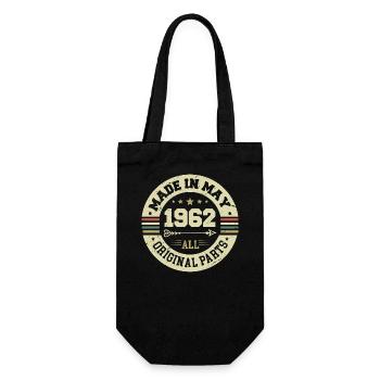 Mai 1962 Jahrestag Mai 1962 Geburtstag May 1962 - Geschenkbeutel für Flaschen - Schwarz - Vorne